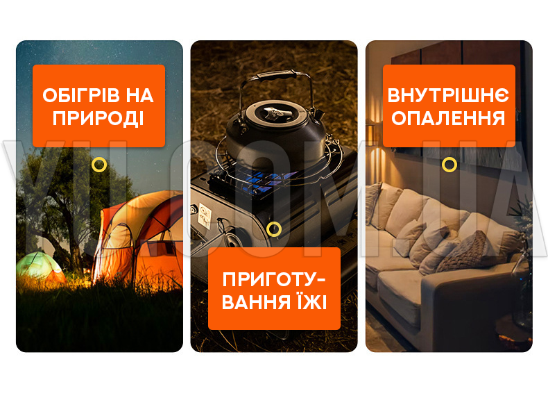 Портативний газовий обігрівач-плита 2в1 Портативний газовий обігрівач-плита 2в1